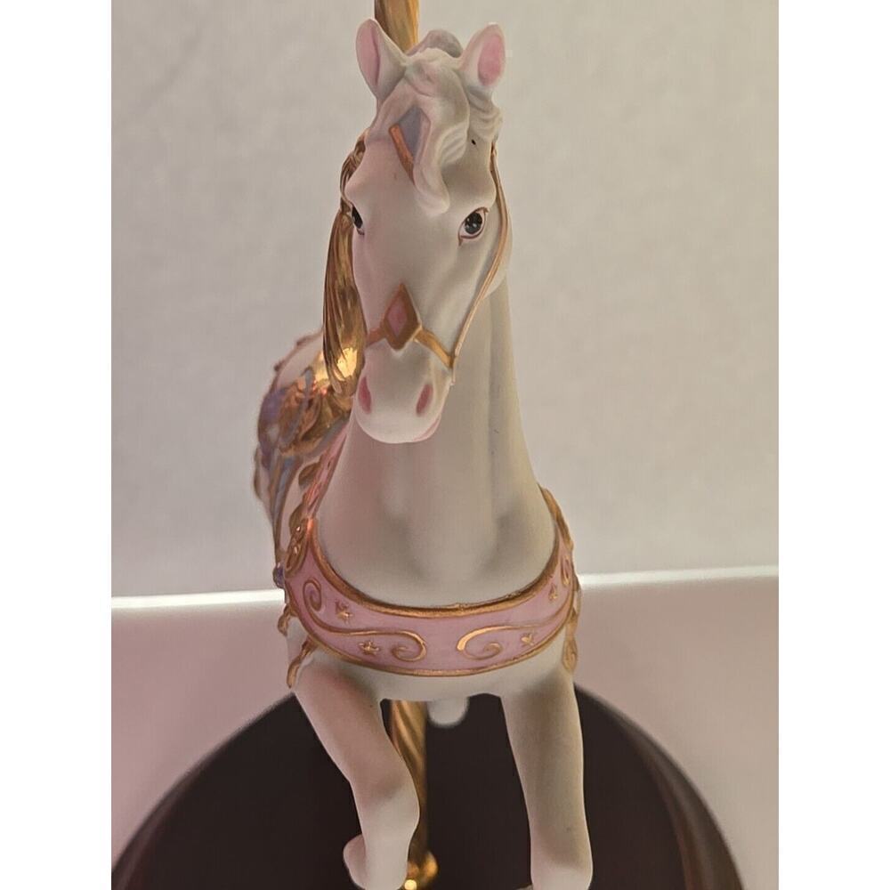 1987 The Franklin Mint Carrousel Magic Horse Figurine By Lynn Lupetti - Picture 8 of 16